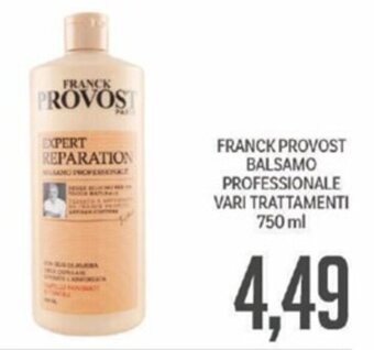 Supermercati Piccolo FRANCK PROVOST BALSAMO PROFESSIONALE VARI TRATTAMENTI 750 ml offerta