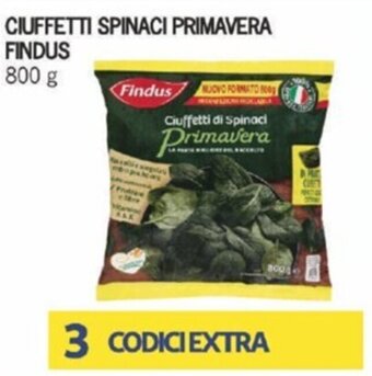 Supermercati Piccolo CIUFFETTI SPINACI PRIMAVERA FINDUS 800 g offerta
