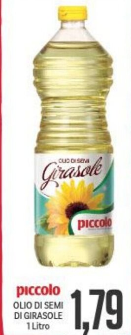 Supermercati Piccolo piccolo OLIO DI SEMI DI GIRASOLE 1 Litro offerta