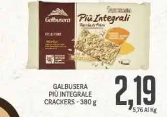 Supermercati Piccolo GALBUSERA PIÙ INTEGRALE CRACKERS-380 g offerta