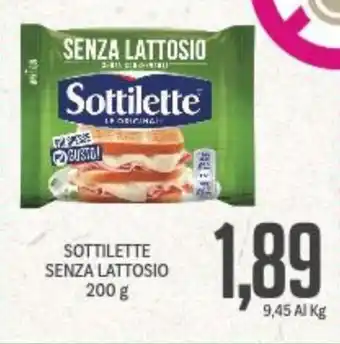 Supermercati Piccolo SOTTILETTE SENZA LATTOSIO 200 g offerta