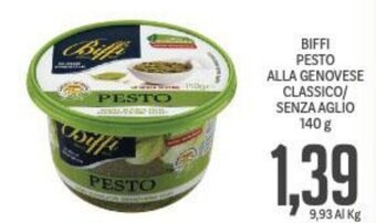 Supermercati Piccolo BIFFI PESTO ALLA GENOVESE CLASSICO/ SENZA AGLIO 140 g offerta