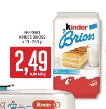 Supermercati Piccolo FERRERO KINDER BRIOSS x 10-280 g offerta