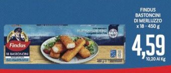 Supermercati Piccolo FINDUS BASTONCINI DI MERLUZZO x 18 450 g offerta