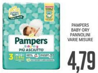 Supermercati Piccolo PAMPERS BABY-DRY PANNOLINI VARIE MISURE offerta
