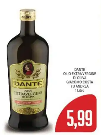 Supermercati Piccolo DANTE OLIO EXTRA VERGINE DI OLIVA GIACOMO COSTA FU ANDREA 1 Litro offerta