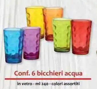 Galassia Conf. 6 bicchieri acqua 240ml offerta