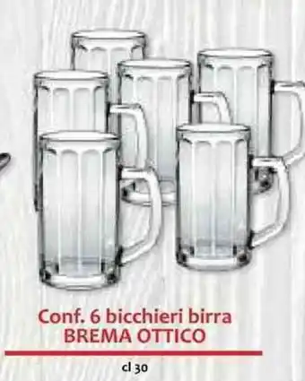 Galassia Brema Ottico Conf. 6 bicchieri birra 30cl offerta