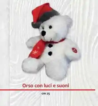 Orso con luci e suoni 25cm