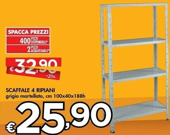 Bennet Scaffale 4 Ripiani offerta