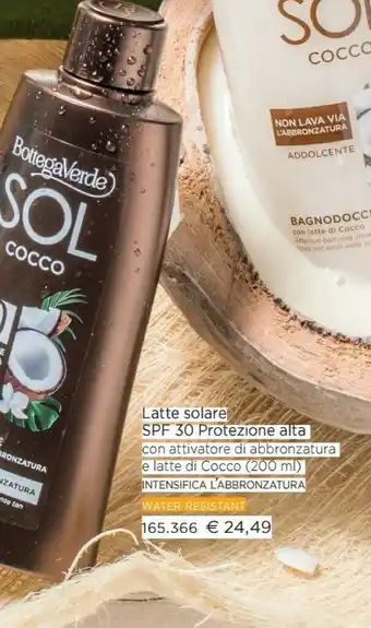 Bottega Verde Latte Solare SPF 30 Protezione Alta
