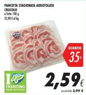 Coop Crucolo Pancetta Stagionata Arrotolata offerta