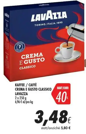 Coop Lavazza Creme E Gusto Classico offerta