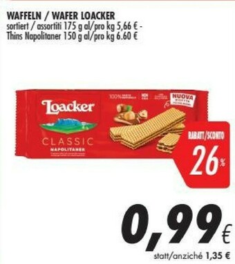 Coop Loacker Wafer Vaniglia offerta