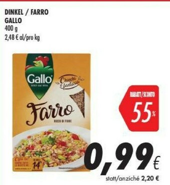 Coop Gallo - Farro Gusto e Benessere 400 g(ml) offerta