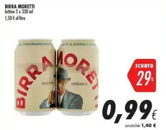 Coop Moretti Birra Ricetta Originale 1980 G(ml) offerta