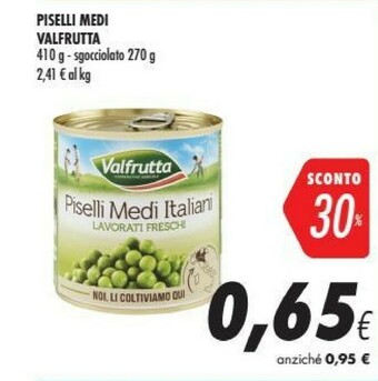 Coop Valfrutta Piselli Medi Di Giornata 410 G(ml) offerta