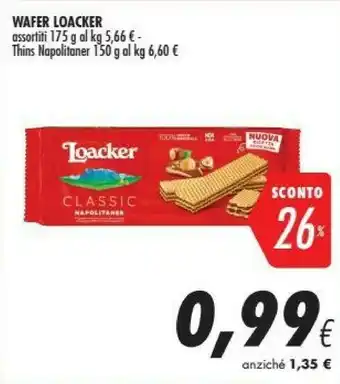 Coop Loacker Wafer Milk 175 G(ml) offerta