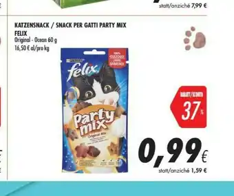 Coop Purina Snack Per Gatti Party Mix Felix offerta