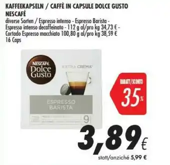 Coop Nescafé Dolce Gusto Espresso Barista Capsule Caffè 16 Pezzo(i) offerta