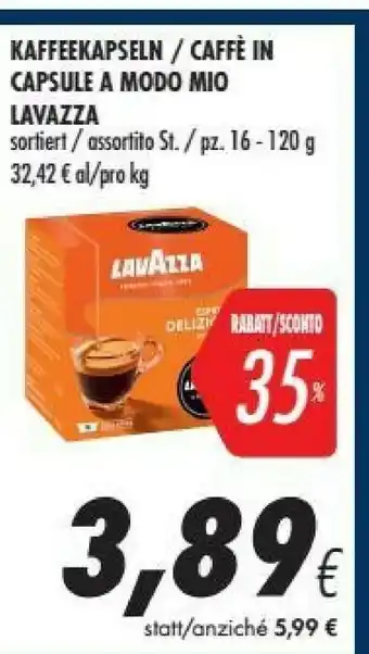 Coop Lavazza Caffe In Capsule A Modo Mio offerta