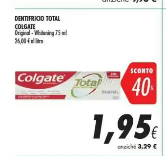 Coop Colgate Dentifricio Total Original offerta
