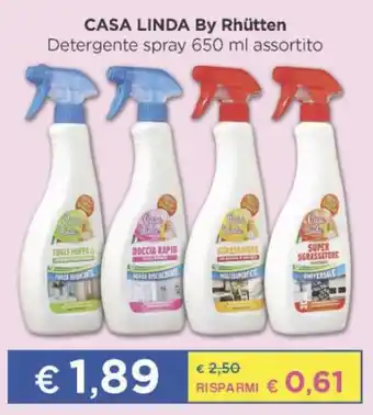 Acqua & Sapone CASA LINDA By Rhütten Detergente spray 650 ml assortito offerta