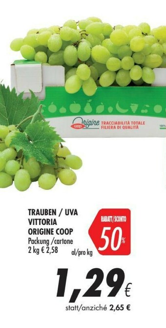 Coop Uva Vittoria offerta
