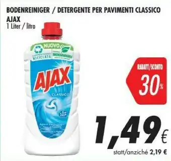 Coop Ajax Detergente Per Pavimenti Classico offerta