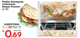 Despar Piadina romagnola Piadine offerta