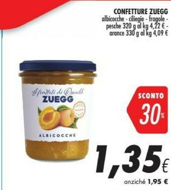 Coop Zuegg Confettura Di Albicocche 320 G(ml) offerta