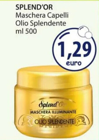 Acqua & Sapone SPLEND'OR Maschera Capelli Olio Splendente ml 500 offerta