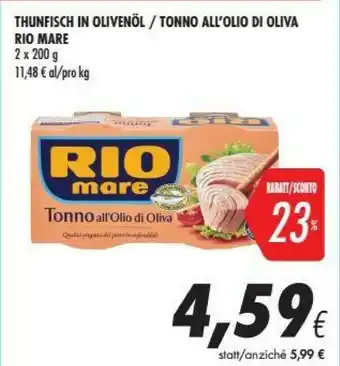 Coop Rio Mare Tonno All'Olio Di Oliva 400 G(ml) offerta