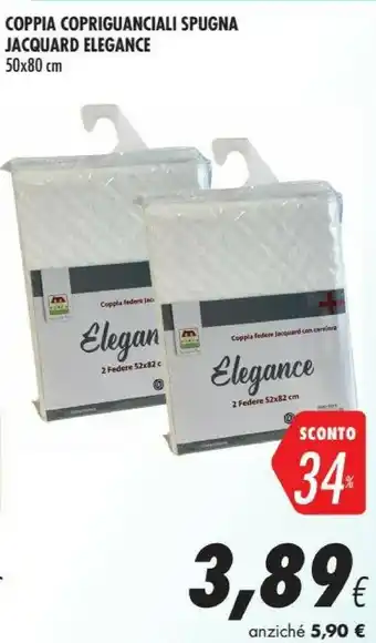 Coop Jacquard Coppia Copriguanciali Spugna Elegance offerta