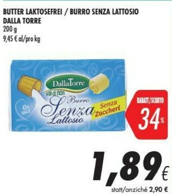 Coop Dalla torre Burro offerta
