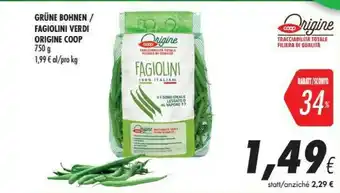 Coop Origine Coop Fagiolini Verdi offerta