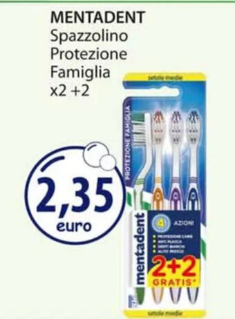 Acqua & Sapone MENTADENT Spazzolino Protezione Famiglia x2+2 offerta