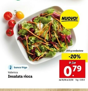 Lidl Vallericca Insalata Ricca offerta