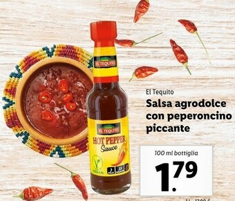 Lidl El Tequito Salsa Agrodolce Con Peperoncino Piccante offerta