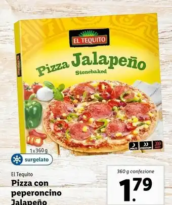 Lidl El tequito Pizza Con Peperoncino Jalapeno offerta