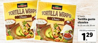 Lidl El tequito Tortilla Gusto Classico offerta