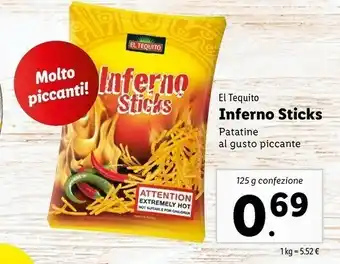 Lidl El tequito Inferno Stick offerta