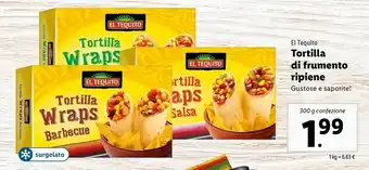 Lidl El tequito Tortilla Di Frumento Ripiene offerta