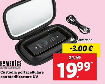 Homedics Custodia Portacellulare Con Sterilizzatore Uv