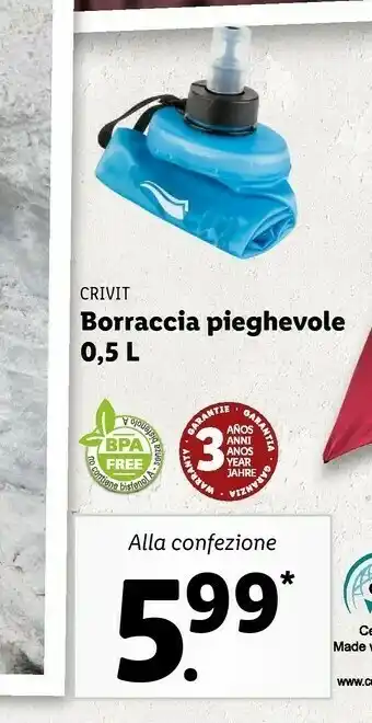 Lidl Crivit Borracia Pieghevole offerta