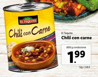 Lidl El tequito Chili Con Carne offerta