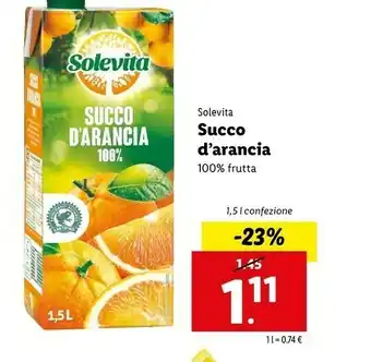 Lidl Solevita Succo D'arancia offerta
