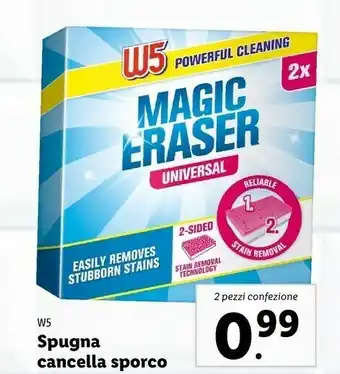W5 Spugna Cancella Sporco