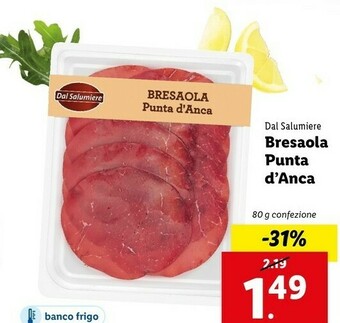 Lidl Dal salumiere Bresaola Punta D'anca offerta