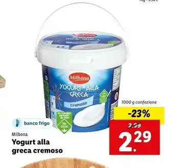 Lidl Milbona Yogurt Alla Grecca offerta